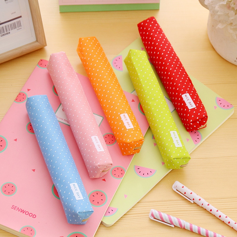 1-Pcs-Cute-Candy-Color-Pencil-Case-Kawaii-Dot-Canvas-Pen-Bag-Stationery-Pouch-For-Girls-1