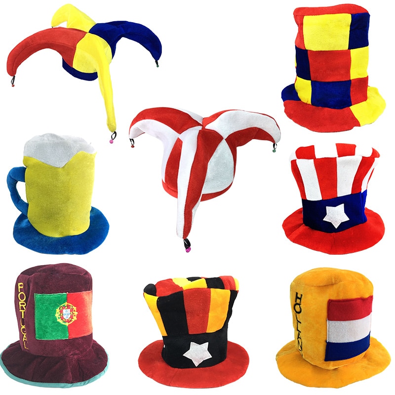 Halloween Party Circus Clown Hat Kids Adults Football fan Beer Carnival birthday Hats Fancy Dress Christmas Decoration cap
