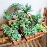 Home Garden Decoration Green Artificial Succulents Plants Desktop Mini Small Bonsai Bedroom Living Room Ornament Party Supplies