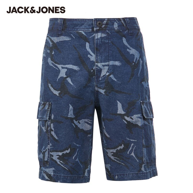JackJones-Men-s-100-Cotton-Camouflage-Multi-pocket-Cargo-Casual-Shorts-220215505-4