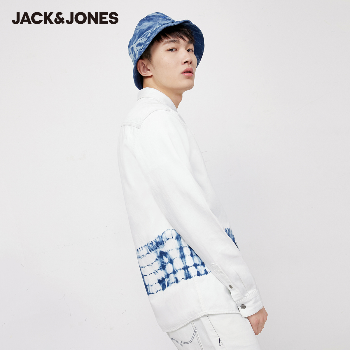 JackJones-Men-s-Cotton-Tie-dyed-Slim-Fit-Turn-down-Collar-Denim-Shirt-220205508-1