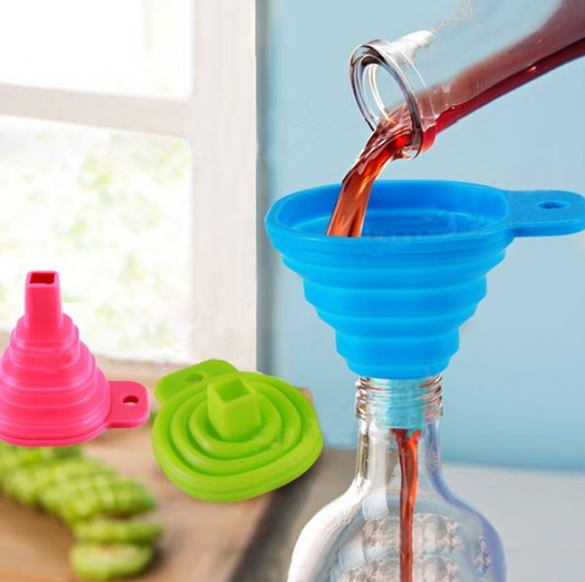 Kitchen-Tool-DIY-Food-Grade-Folding-Silicone-Funnel-Household-Liquid-Dispensing-Mini-Funnel-Random-Color-2