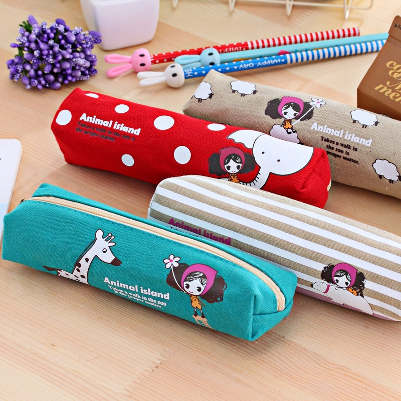 Lovely-Girl-Canvas-Pencil-Case-Cute-Kawaii-Cartoon-Fabric-Zipper-Animal-Pencil-Bag-For-Kids-School-3