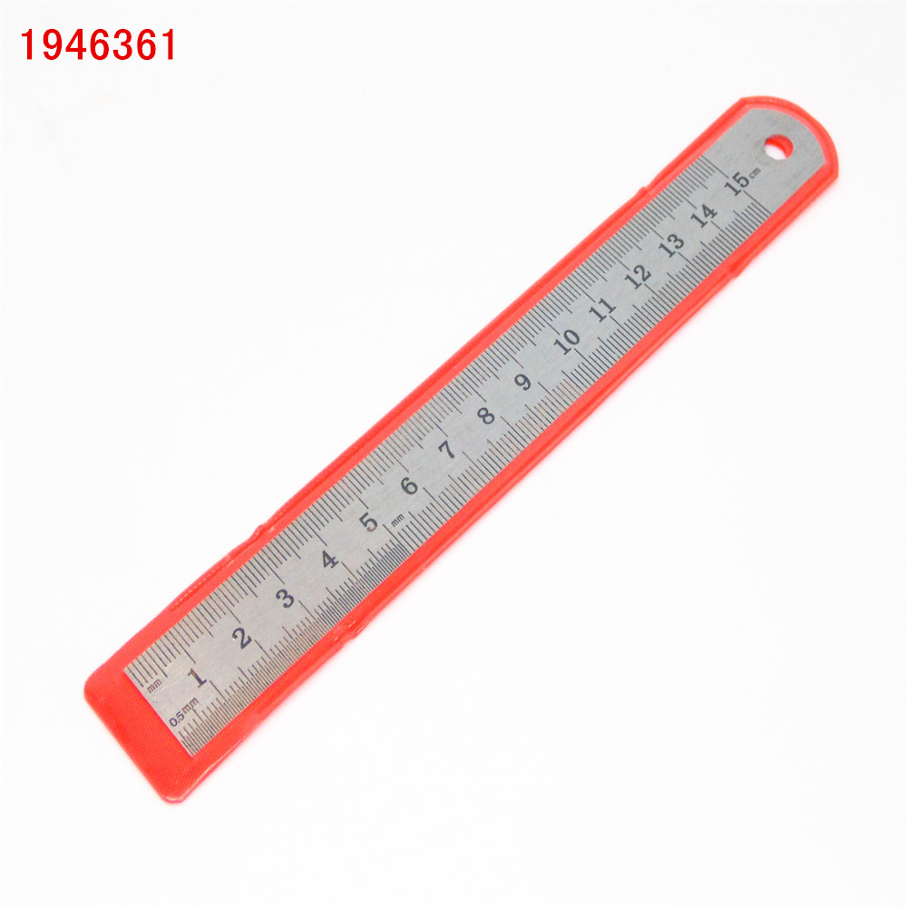 New-15-20cm-Stainless-Steel-Metal-Straight-Ruler-Ruler-Tool-Precision-Double-Sided-Measuring-Tool-School-2