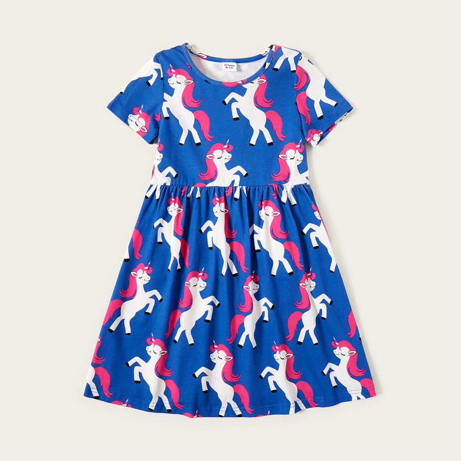 PatPat-New-Arrival-Summer-2021-3-piece-Unicorn-Allover-Striped-Print-Solid-Dresses-Children-s-Clothing-3