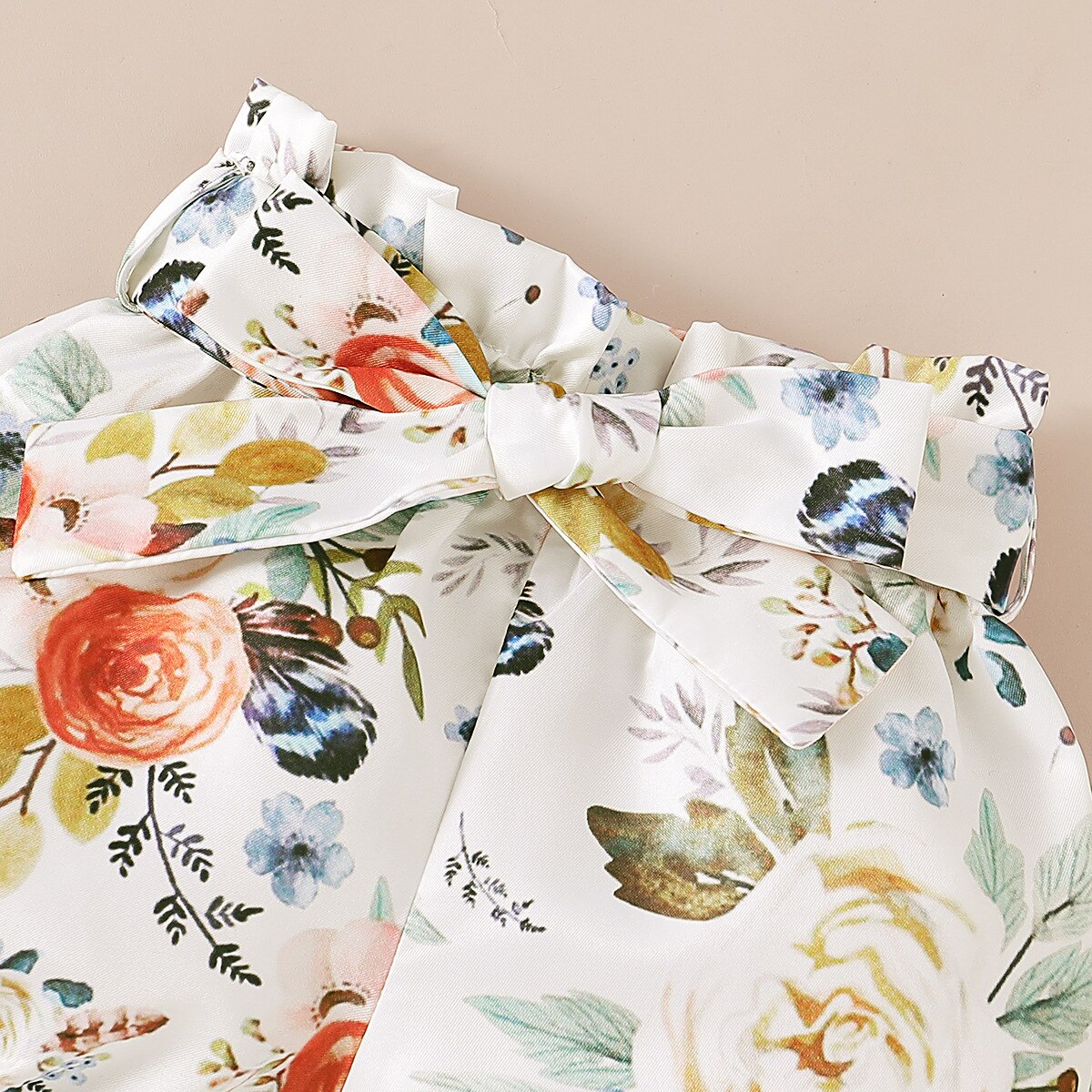 PatPat-Solid-Short-sleeve-Top-and-Allover-Shorts-with-Headband-Set-5