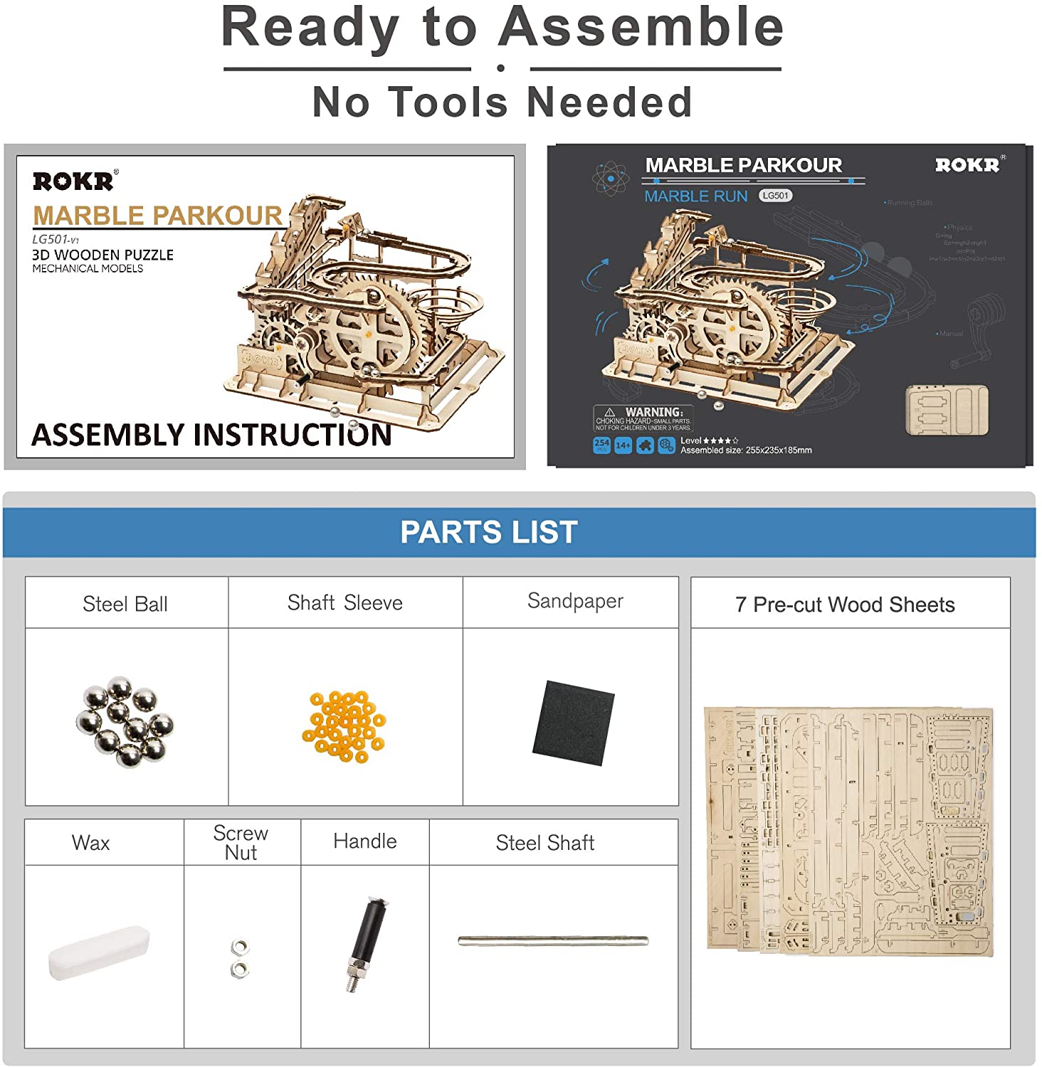 Robotime-Rokr-4-Kinds-Marble-Run-DIY-Waterwheel-Wooden-Model-Building-Block-Kits-Assembly-Toy-Gift-3