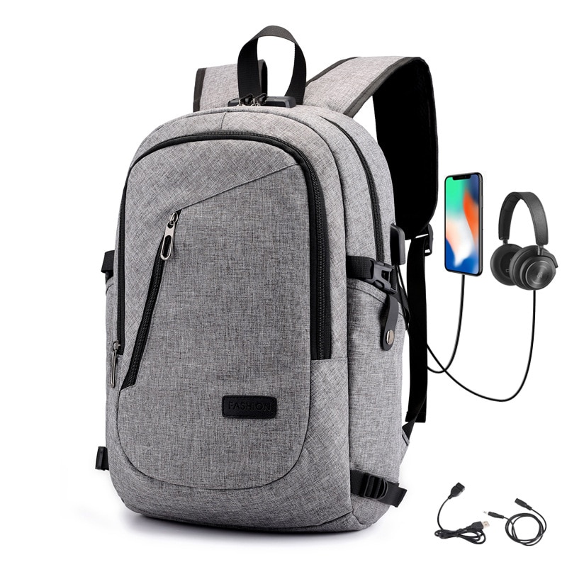 Password Lock Anti Theft Backpack Men 15.6 Inch Laptop Backpack Male Usb Charging Oxford School Bag for Boys Teen 2021